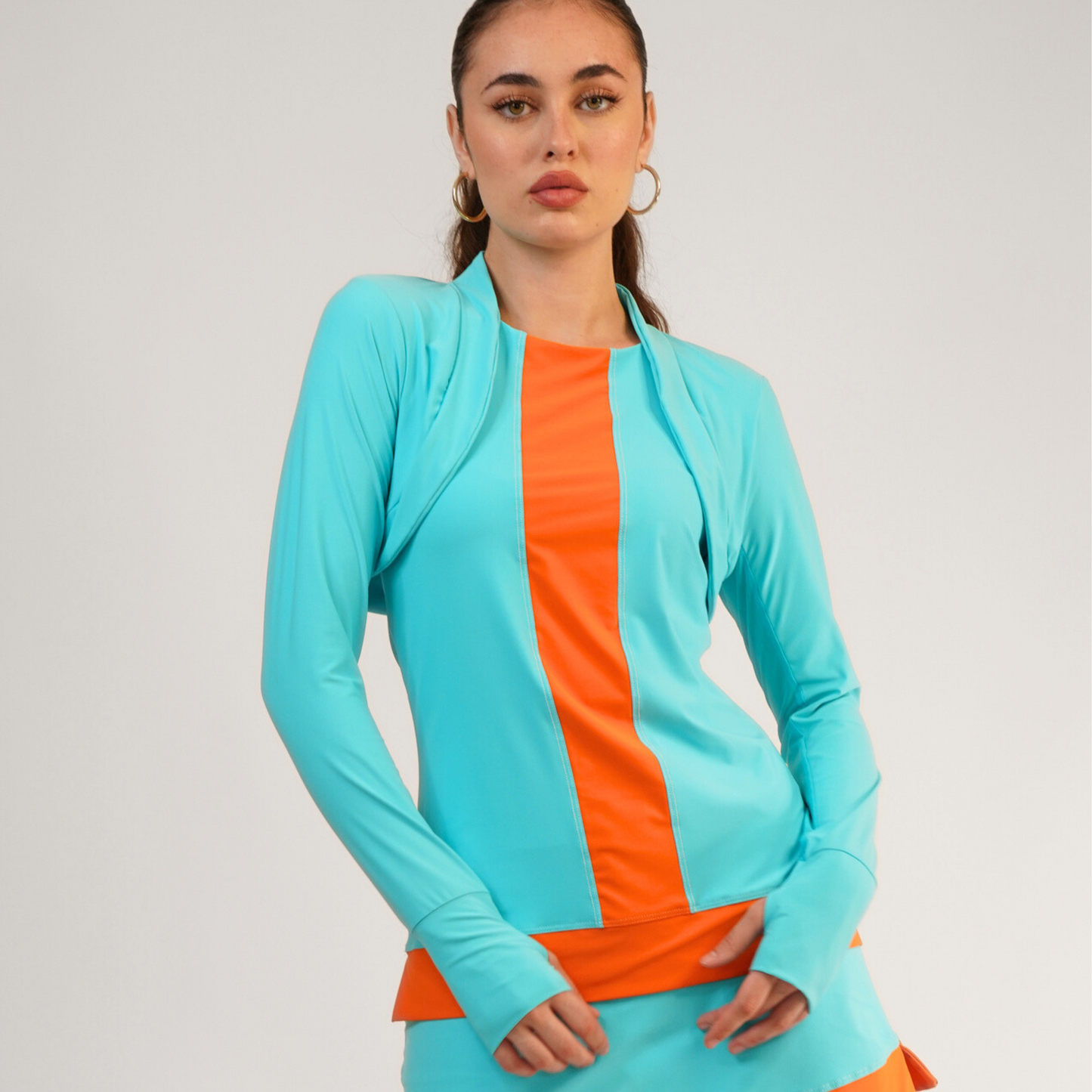 PROTECTIVE SUN SHRUG Cabo Blue w/ Cabo Blue Mesh