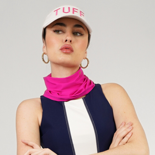Word Visor TUFF - White with Pink Letters