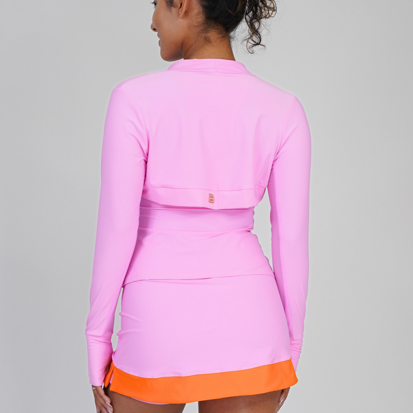 PROTECTIVE SUN SHRUG - Pink w/ Pink Mesh