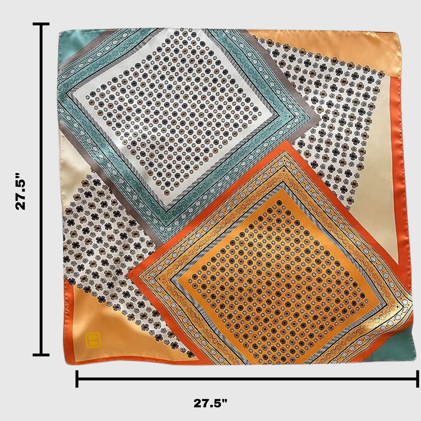 POLY SCARF SquareUp Orange & Blue