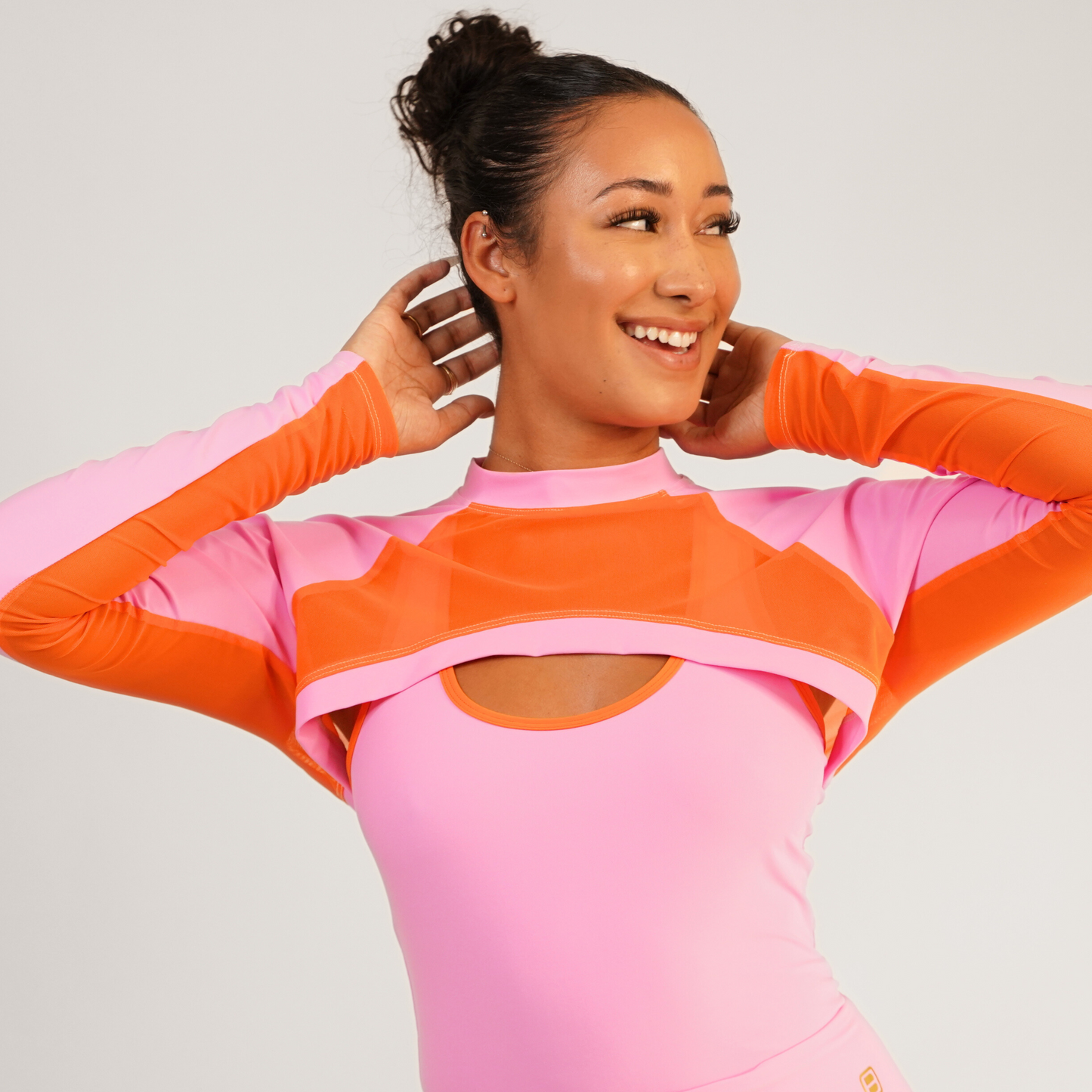PULL-OVER SUN BOLERO Pink & Tangerine